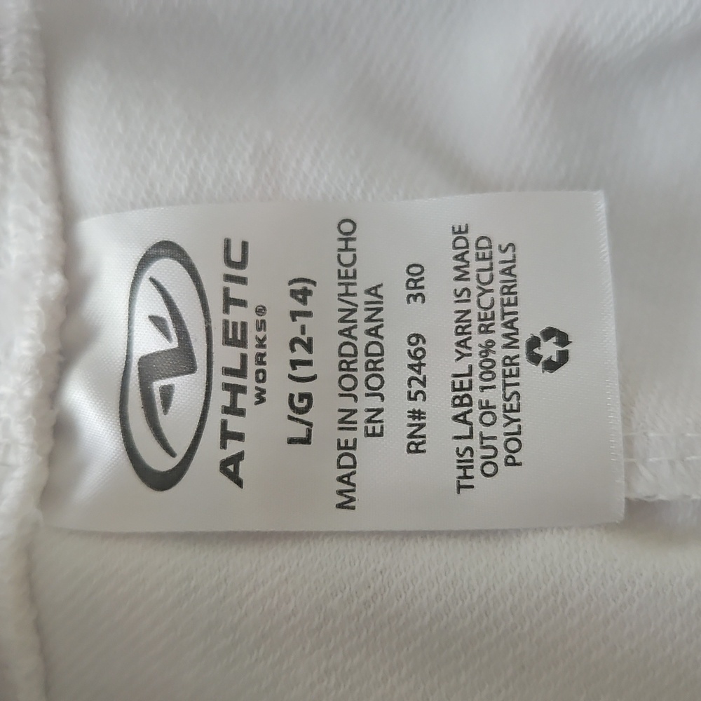 Athletic Works White Shorts LG 12/14 In Good Shape - Picture 10 of 11